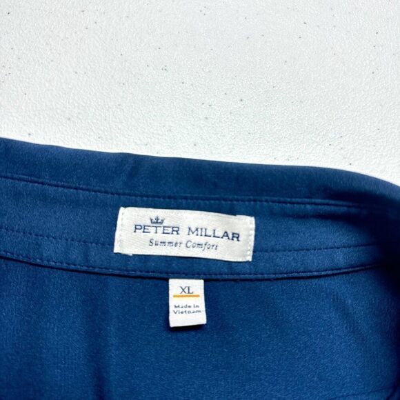 PETER MILLAR Summer Comfort Shirt Men Extra Large Blue Golf Polo Casual Outdoor - Picture 8 of 12